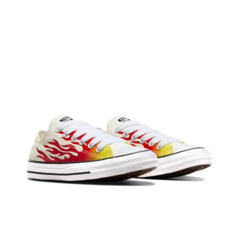 Converse Chuck Taylor All Star Abrasion Resistant Cushioning Low Top Canvas Shoes Unisex White Red Yellow-2