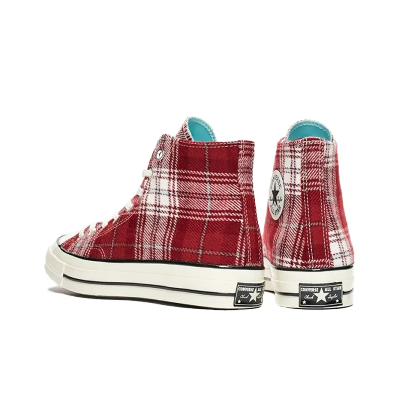 Converse Chuck Taylor All Star 70 Hi Plaid Pack Dark Burgundy-3