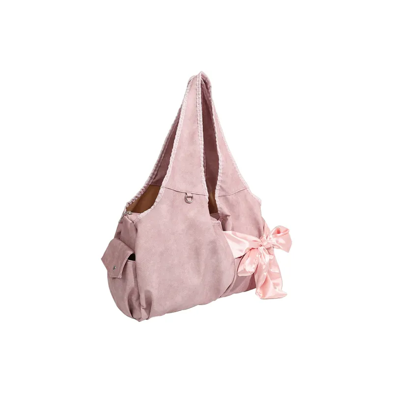 UNITE STAR PU Portable Tote Shoulder Bag Medium Size Women's Gray/Pink-7