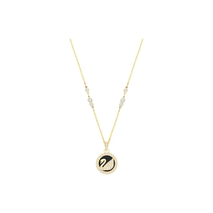 Swarovski Faux Crystal Stone Necklaces Women's Gold-2