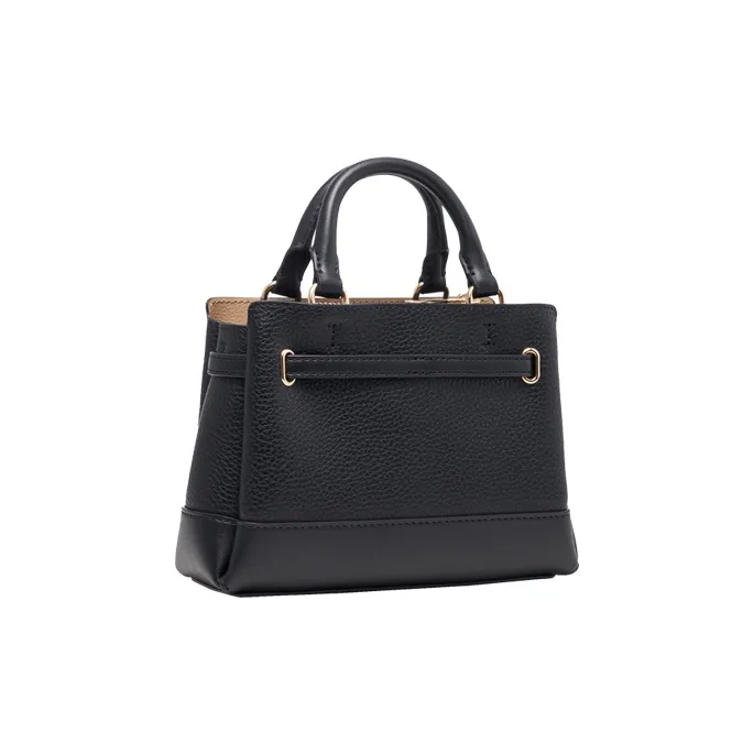 MICHAEL KORS Reed Leather Crossbody Bag, Handbag Mini Women's Pink/Black/Milk White/Leather Brown-13
