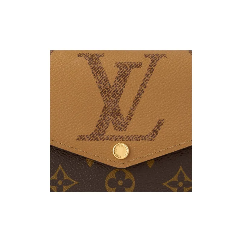 LOUIS VUITTON Sarah Wallet Monogram Reverse Brown-5