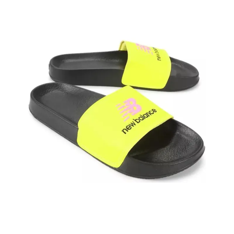 New Balance Abrasion Resistant Slide Slippers Men's Yellow Black-2