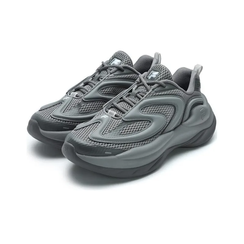 FILA FUSION BUZZARD Cushioning Wear-Resistant Low-Top Casual Shoes Men's Gray-1