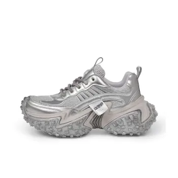 U.T.B RustiRunner Scavenger Series Chunky Sneakers Unisex Low Top Silver