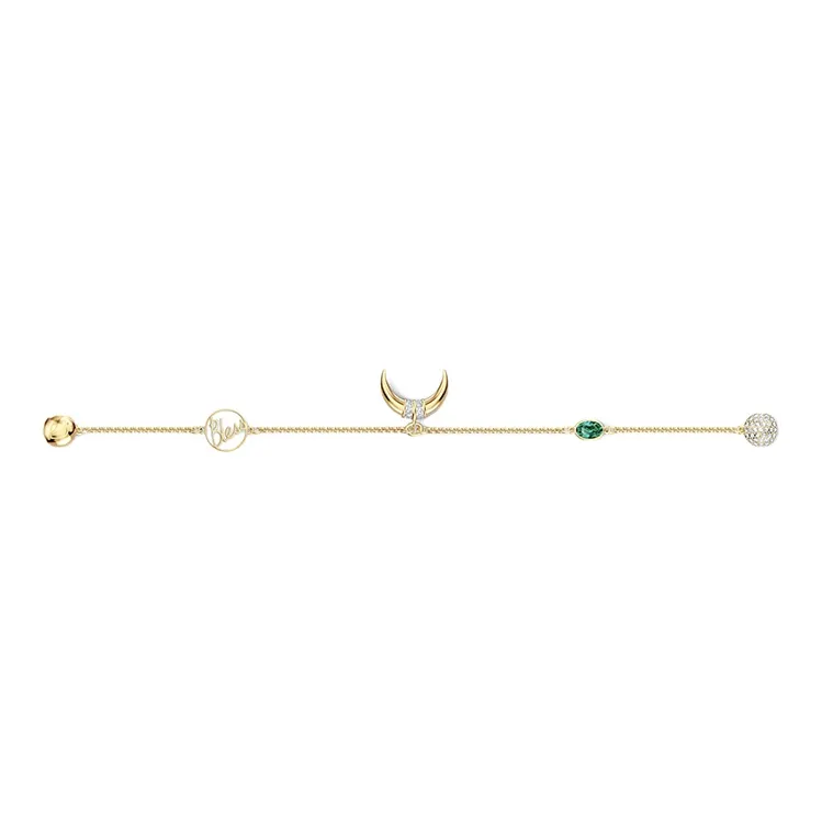 Swarovski Artificial Crystal Bracelets Women's Gold Plated-2