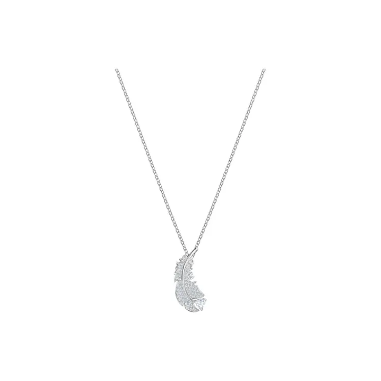 Swarovski Rhodium Plated Necklaces Women's White-0