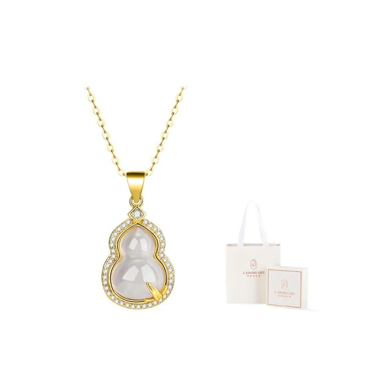 Mom's Gift Chalcedony Jade Necklaces Women's-2