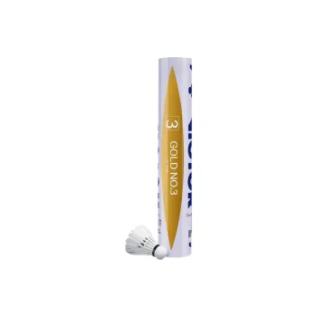 VICTOR Golden Yellow Collection Duck Feather Shuttlecock 12 Pack Water Duck Feather Training Match Shuttlecocks