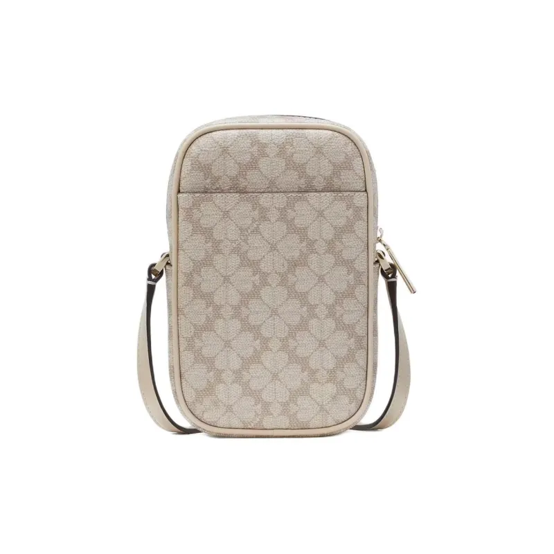 Kate Spade Flower PVC Mobile Phone Crossbody Bag Women's Dark Beige Multicolor-3