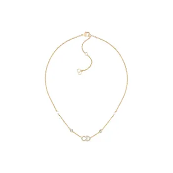 DIOR Metal, Crystal, Resin Necklaces Women's Gold