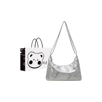 NX DOUGHNUT PU Shoulder Bag Regular Women's Black/Pink/Silver/Ecru