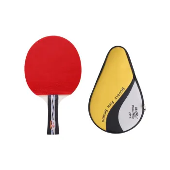 DOUBLEFISH Ping Pong Paddles Unisex Pure Wood Red/Black