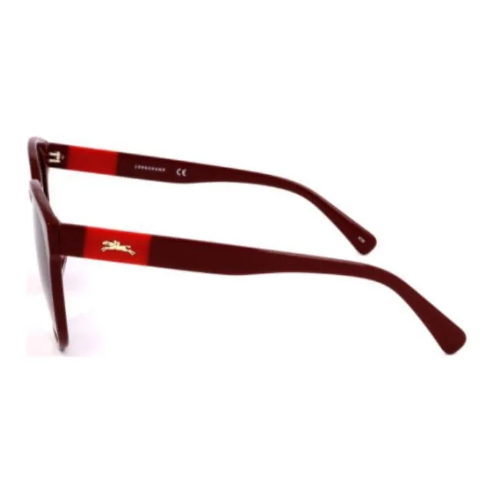 LONGCHAMP Butterfly Sunglasses Women's Deep Red-2