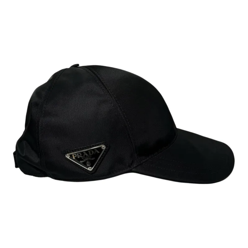 PRADA Recycled Nylon Baseball Caps Men's Black-3
