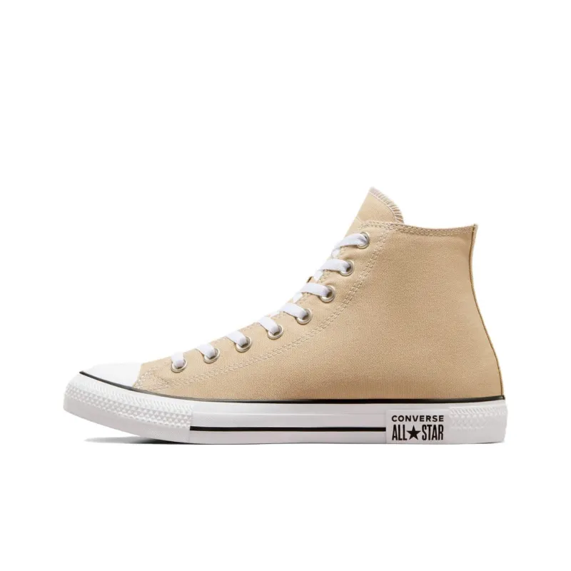 Converse All Star Anti Slip Wear Resistant High Top Canvas Shoes Unisex Beige Yellow-0