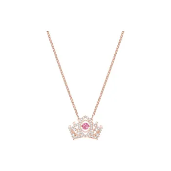 Swarovski Bee A Queen Faux Crystal Necklaces Women's Rose Gold Tone Plated