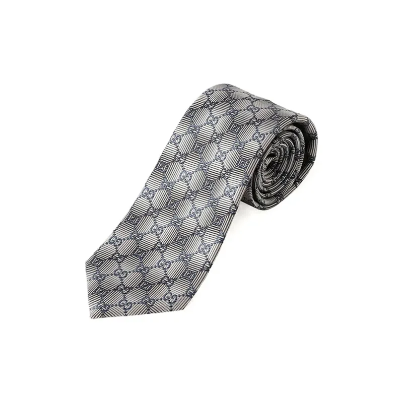 GUCCI GG Ties Men Gray-0