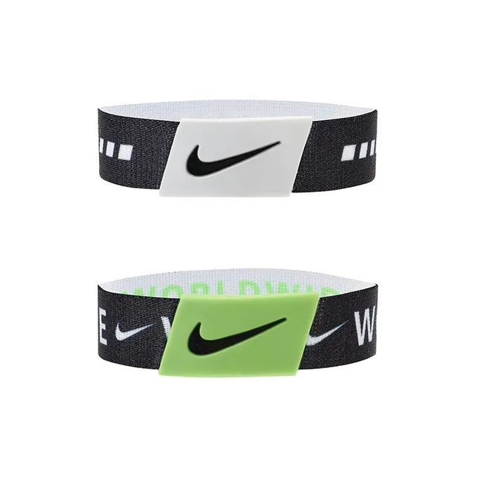 Nike Polyester Wristbands Unisex Black White Green-0