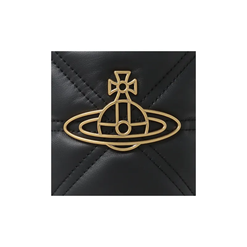 Vivienne Westwood Lambskin Bucket Bag, Shoulder Bag, Crossbody Bag, Handbag Trumpets Unisex Black-4
