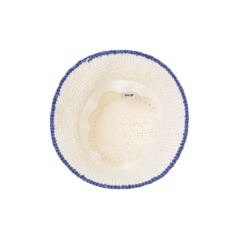 MLB Polypropylene, Raffia Bucket Hats Unisex Beige-2