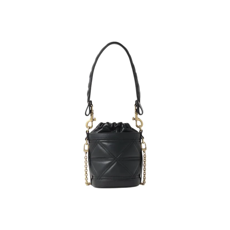Vivienne Westwood Lambskin Bucket Bag, Shoulder Bag, Crossbody Bag, Handbag Trumpets Unisex Black-2