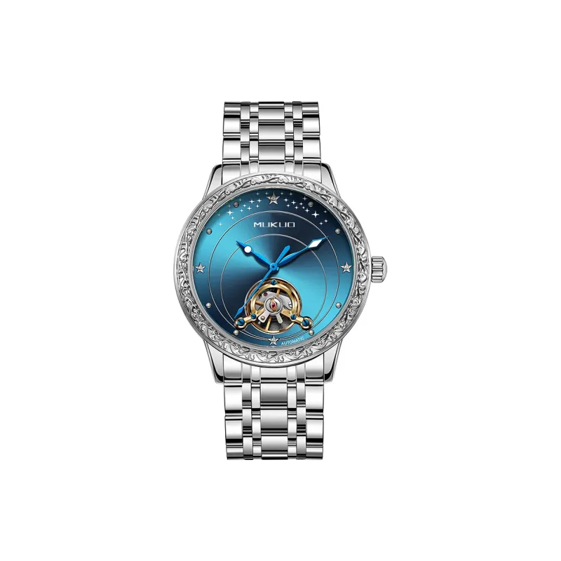 MUKUO Automatic Mechanical Movement Watch Unisex Black Dial-1