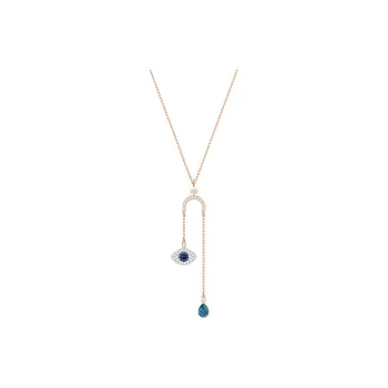 Swarovski Rose Gold Plated Necklaces Women's Blue
