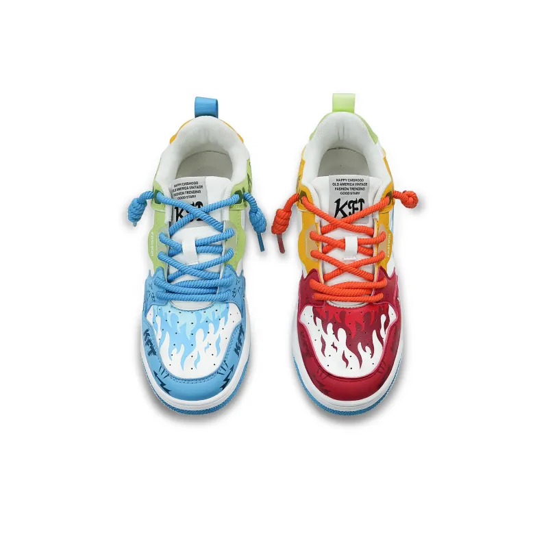 KFT Anti Slip Wear Resistant Low Top Skateboard Shoes Unisex-4