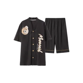 Follow The United States Pajama Set Men's Gray Brown