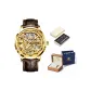 Brown Leather Gold Case