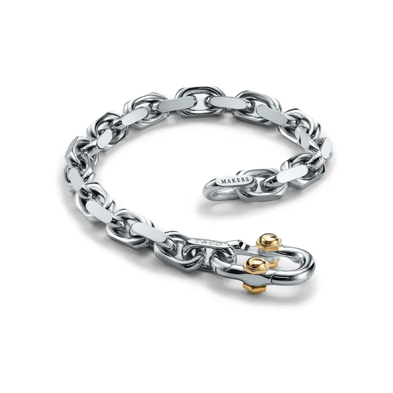 TIFFANY & CO. 1838® 18K Gold Bracelets Unisex Silver-1