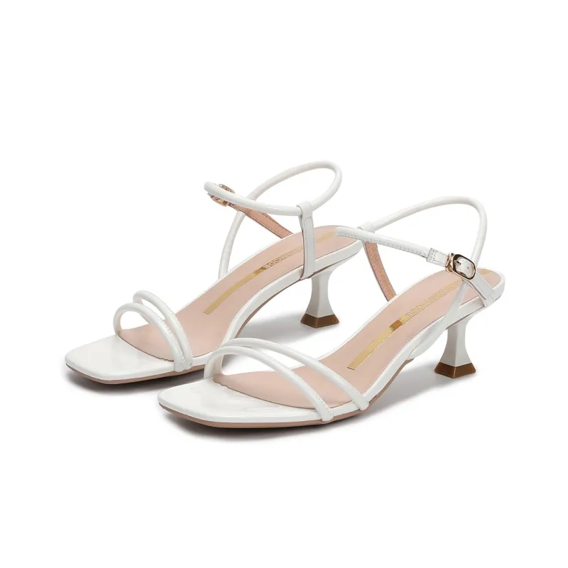 SATURDAY MODE One Strap Sandals Women's Ecru-2