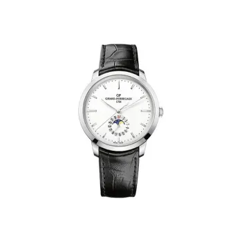 GP Automatic Mechanical Movement Men's Watches Watch 40mm Silver Dial Stainless Steel Case Crocodile Leather Strap