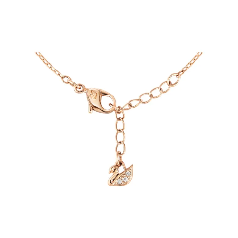 Swarovski Magic Artificial Crystal Necklaces Women's Rose Gold/White-2