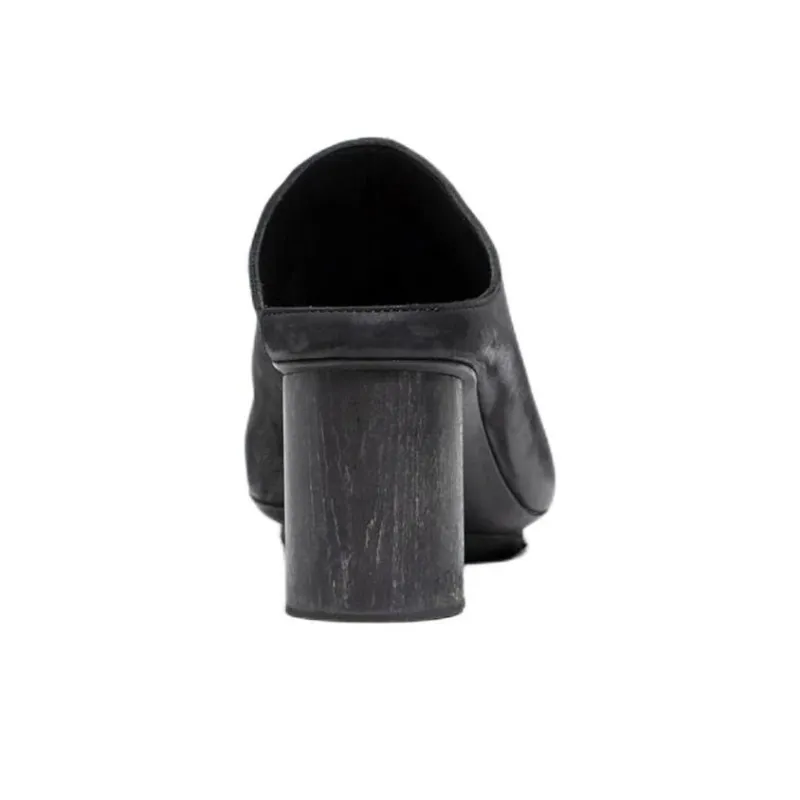 UMA WANG Block-heel Leather Mules-4