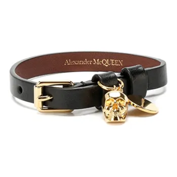 Alexander McQueen Skull Charm Buckle Bracelet