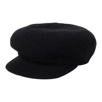 Beams Rayon Polyester Cotton Recycled Fiber Berets Women's Black/Beige