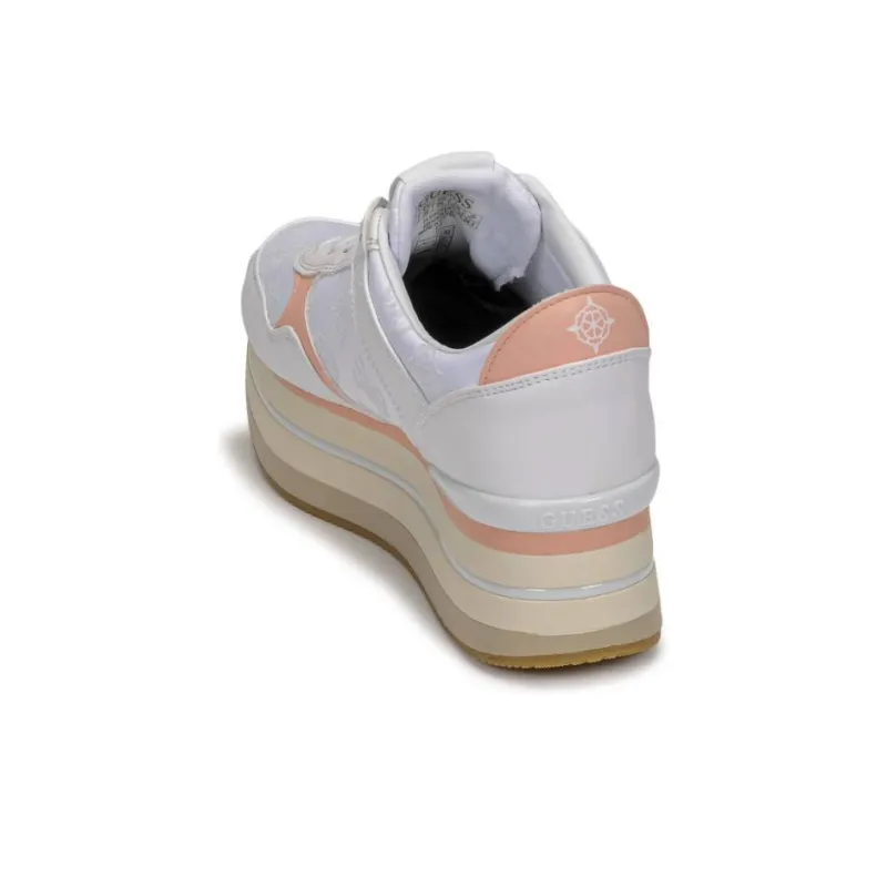 GUESS Abrasion Resistant Low Top Skateboard Shoes Women's White Pink-9