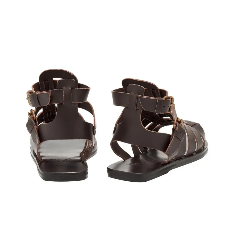 ANCIENT GREEK SANDALS Alexandros Roman Sandals Men's Dark Brown-3