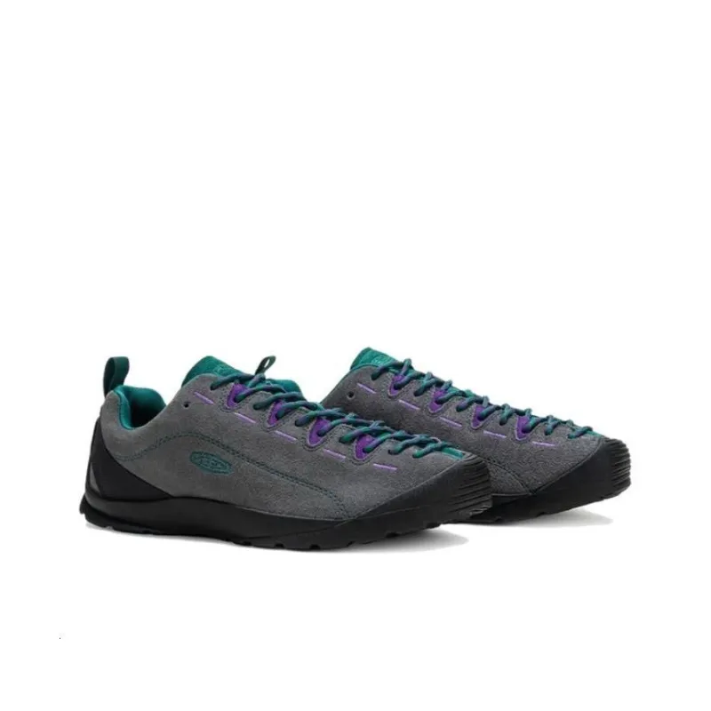 KEEN Jasper Shock Absorbers Slip Resistant, Abrasion Resistant, Breathable Low Top Casual Shoes Men's Gray Green-3