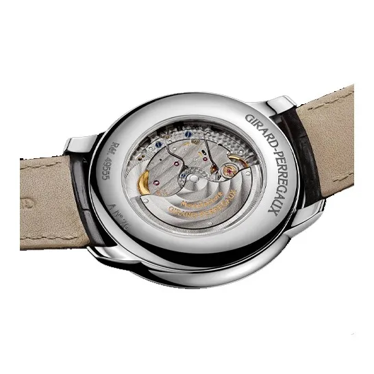 GP Automatic Mechanical Movement Men's Watches Watch 40mm Silver Dial Steel Watch Case Crocodile Leather Strap-1