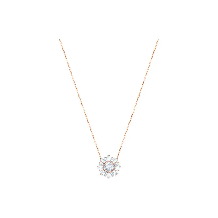 Swarovski Rose Gold Tone Plated Necklaces Women's Rose Gold-0