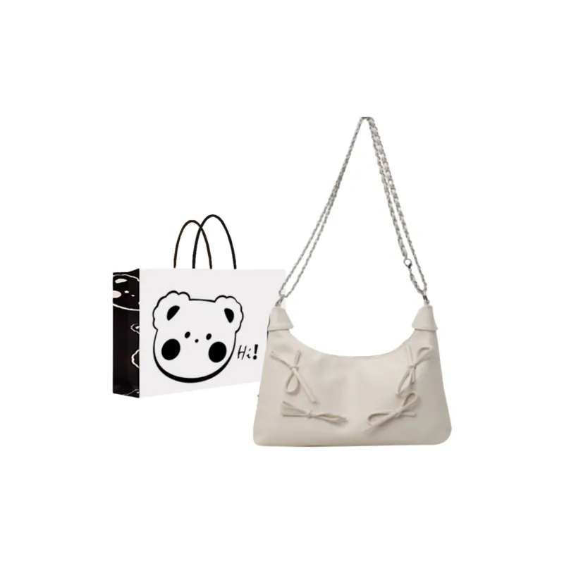 NX DOUGHNUT PU Shoulder Bag Regular Women's Black/Pink/Silver/Ecru-2