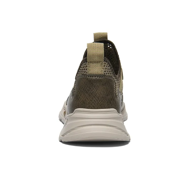 Jeep Shock Absorbers Slip Resistant, Abrasion Resistant, Breathable Low Top Casual Running Shoes Men's Khaki-3
