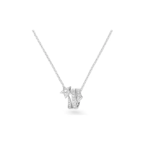 CHANEL Necklaces Women's White Gold