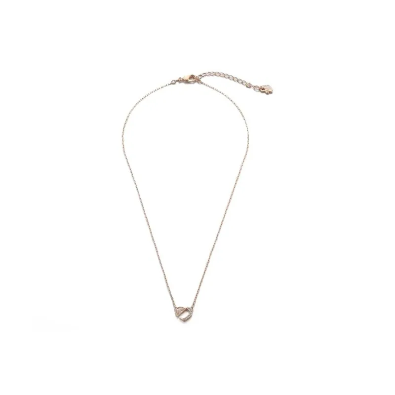 Swarovski Hear Necklaces Women's Rose Gold Tone Plated-1