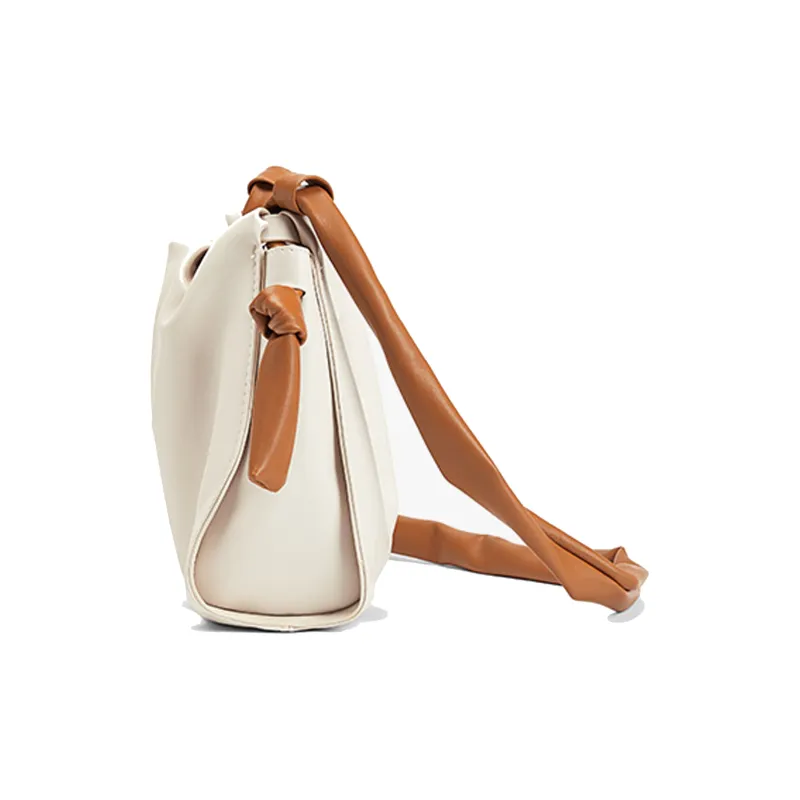 CORALDAISY Synthetic Leather Crossbody Cloud Bag Bucket Bag Shoulder Bag Women's Crescent White-2