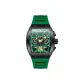Black Case Black Green Dial Green Rubber Strap