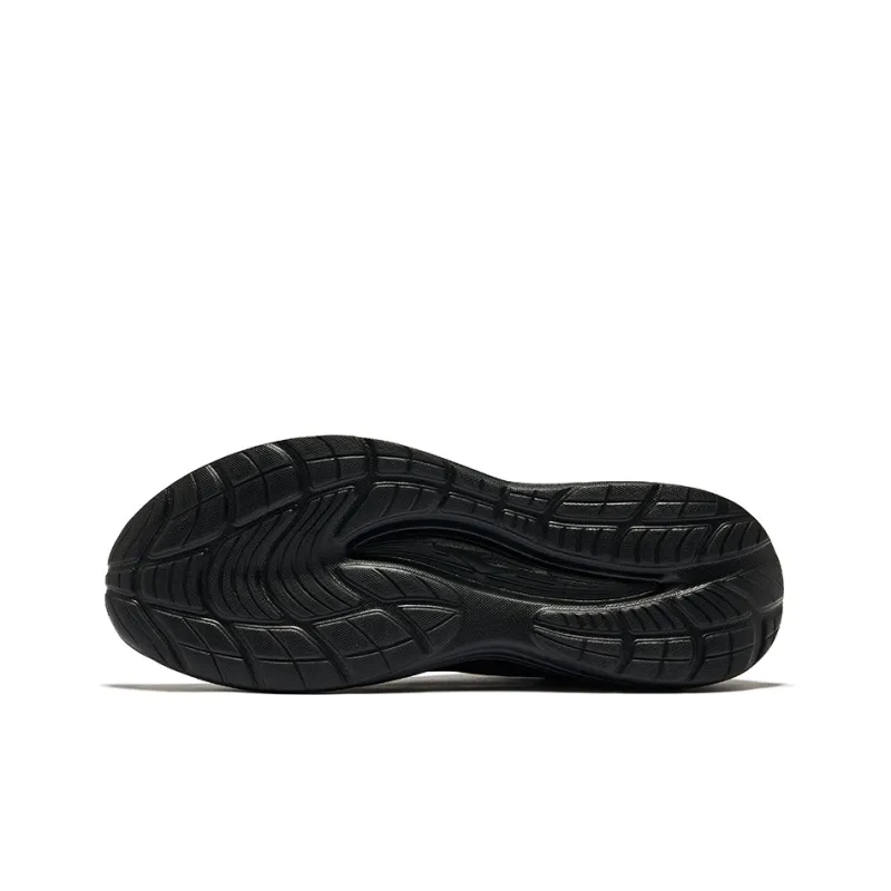 Erke Running Shoes Men Low Top Jet Black-3